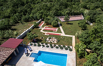 Aerial view on the property