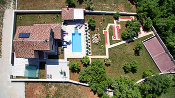 Aerial view on the property